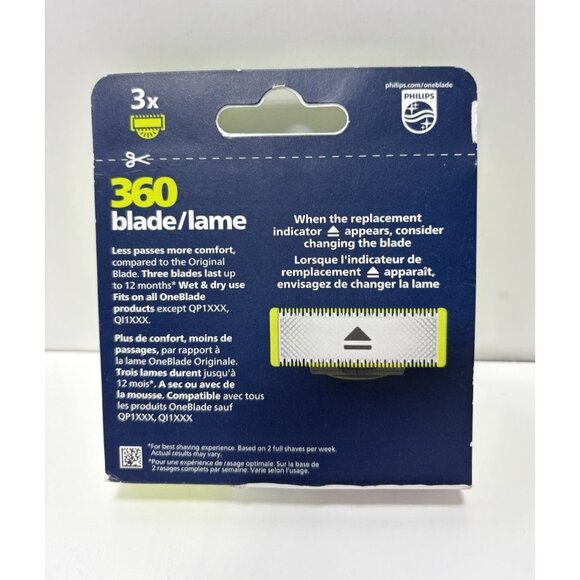 Philips One Blade 360 Replacement Blades (3-pack), New - Picture 3 of 3